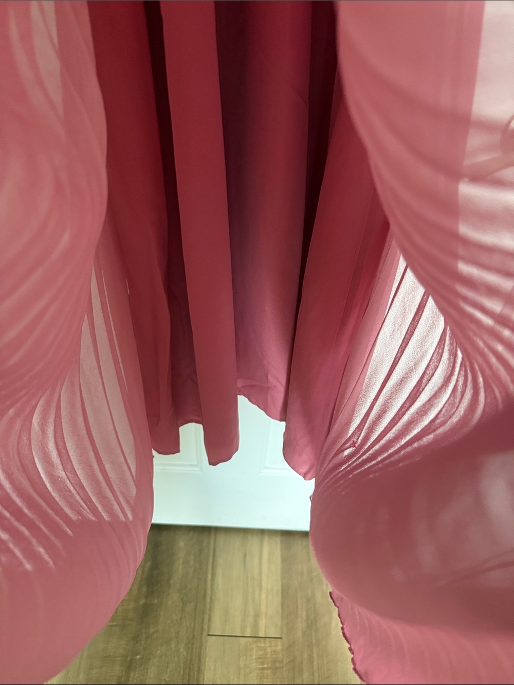 ASOS DESIGN - Rosa plisserad chiffon halter neck pleated dress rose pink Sz 12 - Picture 6 of 10